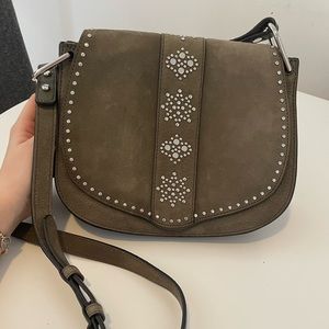 Rebecca Minkoff Dark green suede crossbody bag